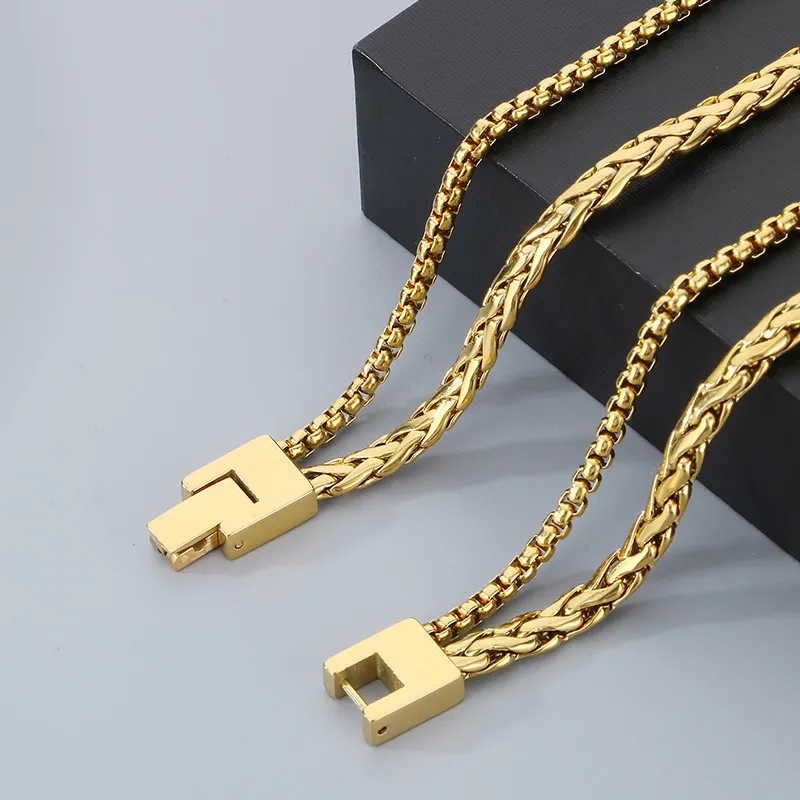 Fashionable Stainless Steel Creative Double-Layer Mixed Chain Hanging Cross Pendant Men's Necklace Accessories