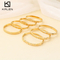 European and American Style Irregular Diamond-Encrusted Stainless Steel Bangles for Women