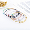 Factory Wholesale Adjustable Steel Wire Coil Bracelets Multi-Color Adjustable Stainless Steel Bangles for Women