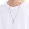 Stainless Steel Jewelry Vintage Wheat Spike Cross Hip-Hop Necklace