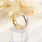 Cross-Border Hot-Selling Two-Tone Gold Stainless Steel Couple Rings with Diamonds