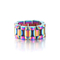 Rainbow Stainless Steel Ring 18K Gold PVD Plated Men Wide Chain Ring