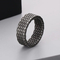 Men's Stainless Steel Jewelry Diamond Patterned Ring Suitable for Daily Wear