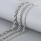 Simple and Domineering Hip-Hop Rock Style Fried Dough Twists Chain, Clavicle Trendy Stainless Steel Necklace for Men and Women Couple