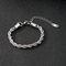 Cross-Border Versatile Vegetarian Bracelet, European and American Popular Hip-Hop Adjustable Fried Dough Twists Chain Stainless Steel Necklace