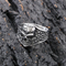 Retro Trendy Ghost Head Ring Punk Style Skull Texture Stainless Steel Men's Ring