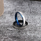 Fashion Minimalist Stainless Steel Brushed Ring Unisex Inlaid Rhinestones Ring