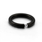 Modern Fashion Couple Round Rings in Stainless Steel with Zircon Crystals