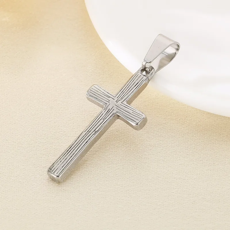 Hip Hop Punk Multi-Size Polished Cross Stainless Steel Pendant Jewelry Wholesale
