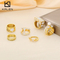Wholesale Fashion Stainless Steel Creative Geometric Diamond Inlaid Multi Style Rings