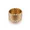 Popular Vacuum-Plated 18K Gold Openwork Diamond-Set Ring