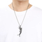 Popular Marine Creature Octopus Pendant with Punk Style, Aged, Blackened, Hollowed out Fishbone Stainless Steel Men's Pendant