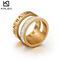 Personality Roman Numeral Diamond-Embedded Stainless Steel Ring Men Women Wholesale