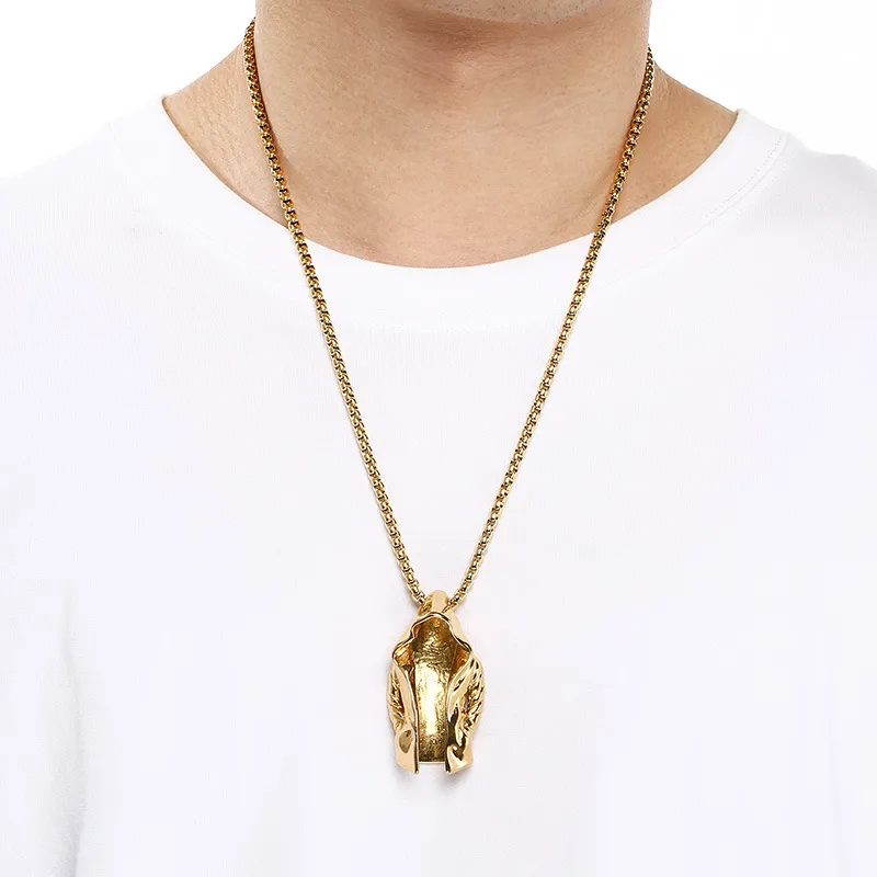 Cross Border Dark Personality Assassin Cloak Pendant European and American Punk Trend Mysterious Person Cloak Stainless Steel Men's Pendant