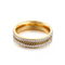 Minimalist Stainless Steel Full Rhinestone Rings Double Row Diamond-Embedded Index Finger Rings