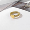 Korean Fashion Stainless Steel Strap Ring Design with Heart Inlaid Shell Ring