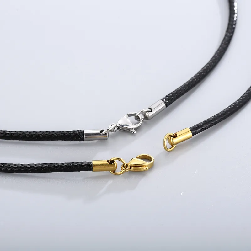 Simple and Fashionable Men's and Women's Leather Rope Single Chain with 450mm Leather Necklace Wholesale