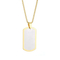 European and American Stainless Steel Creative Colorful Military Plaque Engravable Smooth Plaque Mirror Pendant Necklace