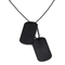 Rectangular Dog Tag Stainless Steel Round Bead Chain Necklace Pendant for Logo