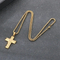 Trendy Jewelry Stainless Steel Creative Cross Pendant with Engravable Words and Chain Matching
