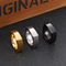 Cross-Border European and American Minimalist Frosted Ring, Ins-Style Fashion Plain Square Stainless Steel Men's Brushed Finger Ring