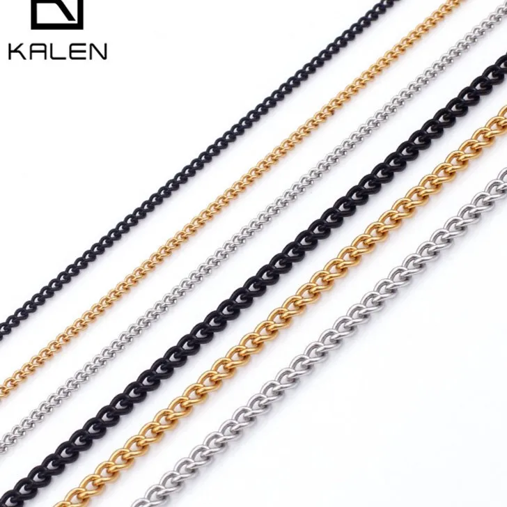 Versatile Stainless Steel Pendant and Chain Necklaces in Multiple Colors