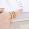 Elegant and Fashionable Stainless Steel Rhinestone Roman Numeral Jewelry Women's Ring