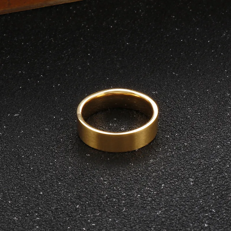 Stainless Steel Jewelry Simple Smooth Ring Suitable for Daily Wear