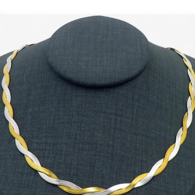 Distinctive Braided Stainless Steel Necklace for Modern Fashion