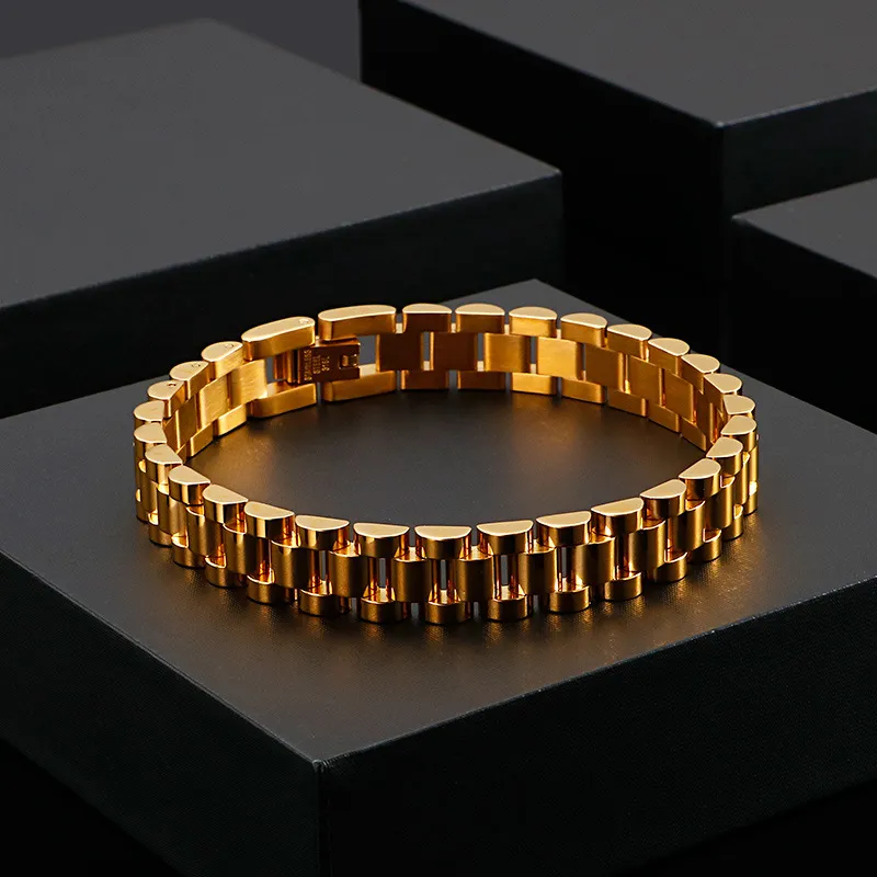Wholesale Korean Trendy Minimalist Stainless Steel Watch Bracelet, Personalized Business Style Classic Men's Ring Accessory
