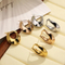 Trendy Stainless Steel U-Shaped Polished Huggie Earrings Geometric French Hollow Earrings Wholesale