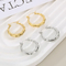 Fashion Minimalist Stainless Steel Earrings U-Shaped Bamboo Joint Hoops Personalized Jewelry Women