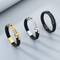 Trendy and Personalized Stainless Steel Wire Woven Double-Layer Leather Rope Bracelet Jewelry