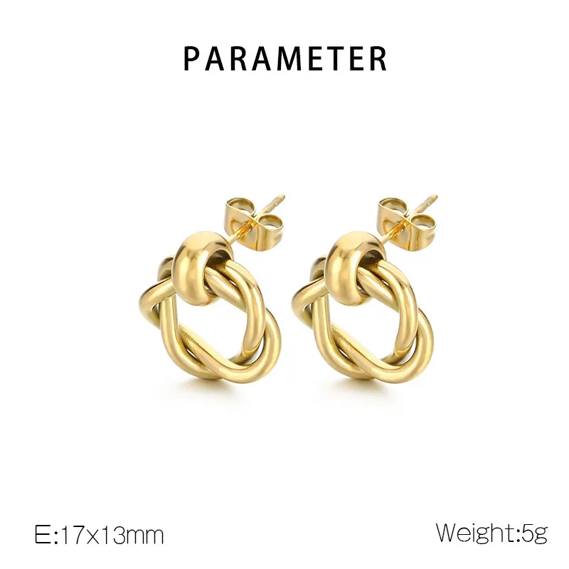 Modern Elegant Stud Earrings with Unique Double-Hoop Style
