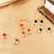 Luxurious Four-Piece Rings Bracelets Jewelry Set with Pearl and Rose Inlays