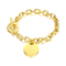 Ins Ot Clasp Heart Bracelet O-Chain Letter Peach Heart Stainless Steel Jewelry Set