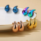 Stylish and Sophisticated Chubby Teardrop Earrings Stainless Steel Hollow Earrings