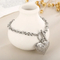 Hip-Hop Fashion Punk Style Stainless Steel Retro Heart-Shaped Pendant Ot Buckle Jewelry Women's Bracelet and Necklace Set
