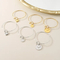 Heart Shaped Bangles Women's Engraved Love Pendant Buckle Bracelet