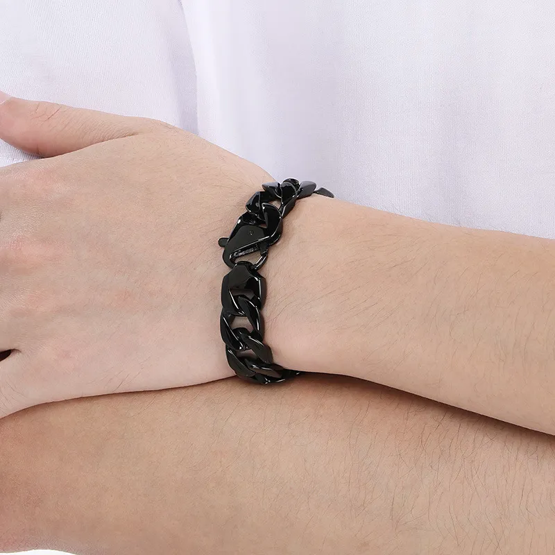 European and American Men's 316L Stainless Steel Jewelry Cuban Chain Stainless Steel Bracelet