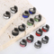 European American New Arrival Rhinestone-Encrusted Ear Buckles Trendy Stainless Steel Stud Earrings