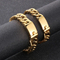 Fashion Minimalist Jewelry Polished Stainless Steel Men's Cuban Chain Bracelet