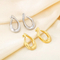 Fashionable Stainless Steel Multi Style Hollow Geometric Irregular Temperament Girl Earrings Jewelry Wholesale