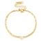Cubic Adjustable Stainless Steel Chain Link Double-Layer Women's Bracelet