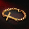 Stylish Stainless Steel Cross Hip-Hop Bending Card Bracelet Jewelry for Man