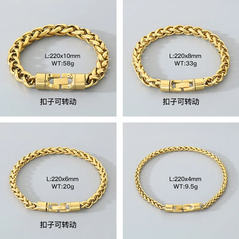 European and American Hip-Hop Style Cylindrical Jewelry Buckle, Rotatable Decompression Flower Basket Chain, Stainless Steel Men's Bracelet and Necklace Set