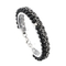 Cross-Border Vintage Handmade DIY Double-Layer Bracelet, Punk Fashion Black Agate Imperial Chain Stainless Steel Men's Stackable Jewelry