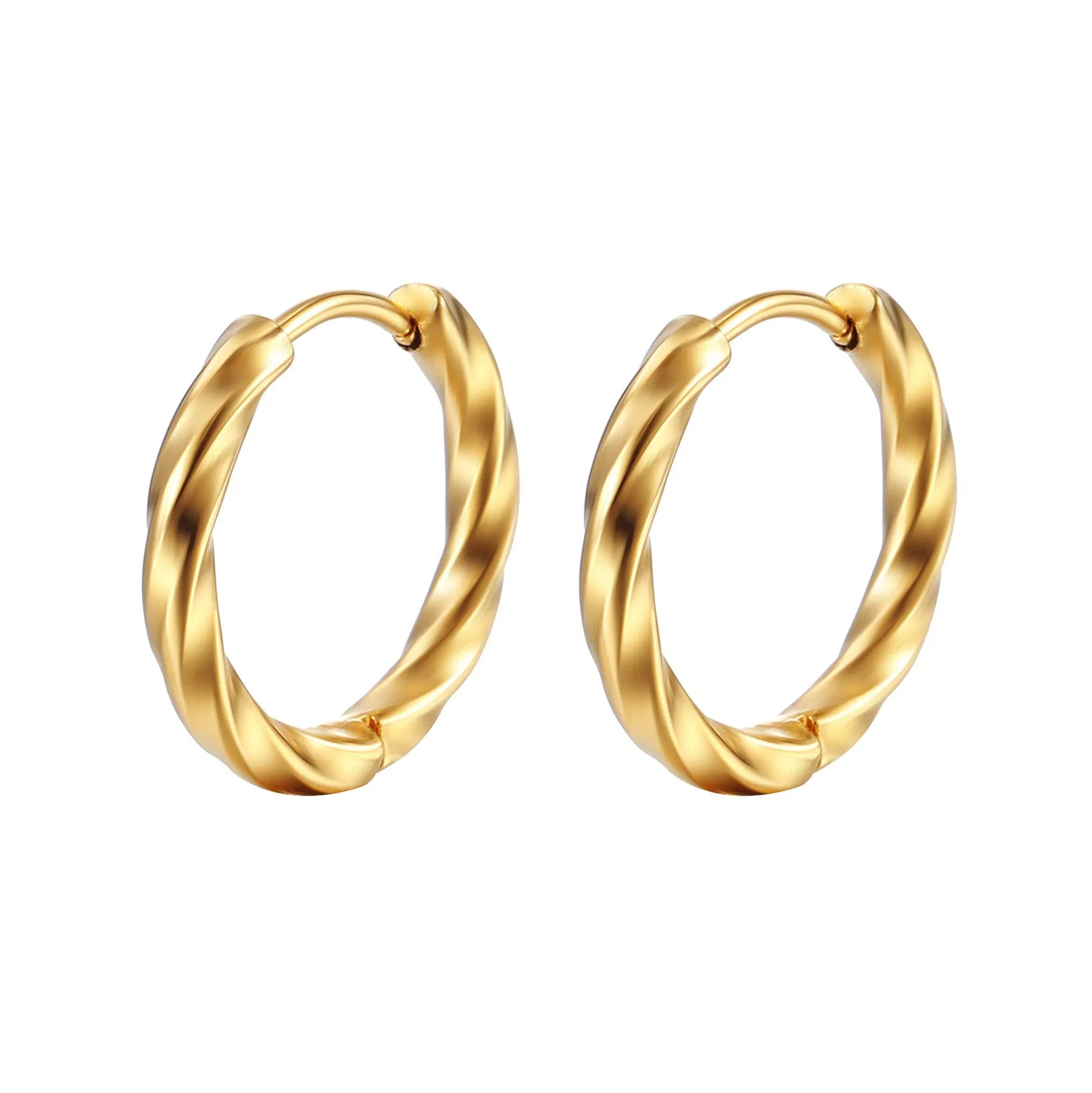 Wholesale Trendy Men's and Women's Earrings Jewelry Stainless Steel Cone Round Earrings