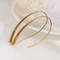 Simple and High-End Stainless Steel Creative Water Droplet Line Geometric Tassel Earrings