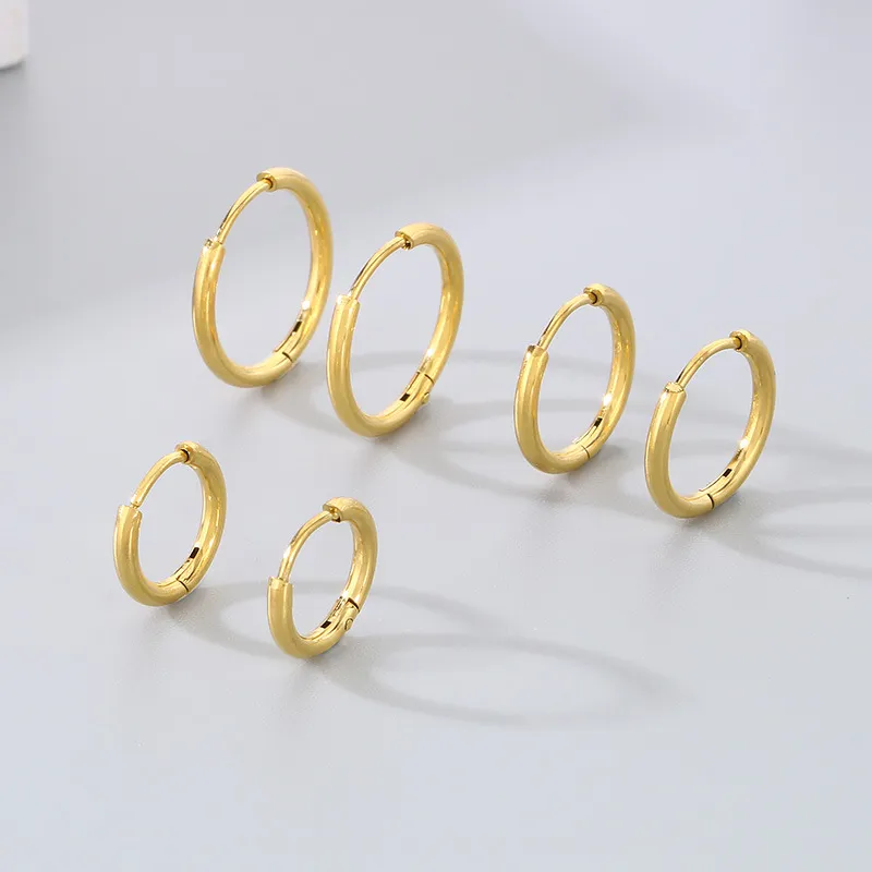 Stainless Steel Jewelry Coil Earrings Suitable for Both Men and Women for Daily Wear